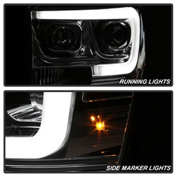 Projector Headlights - Version 2 - Light Bar DRL - Chrome (5085290) — angled view