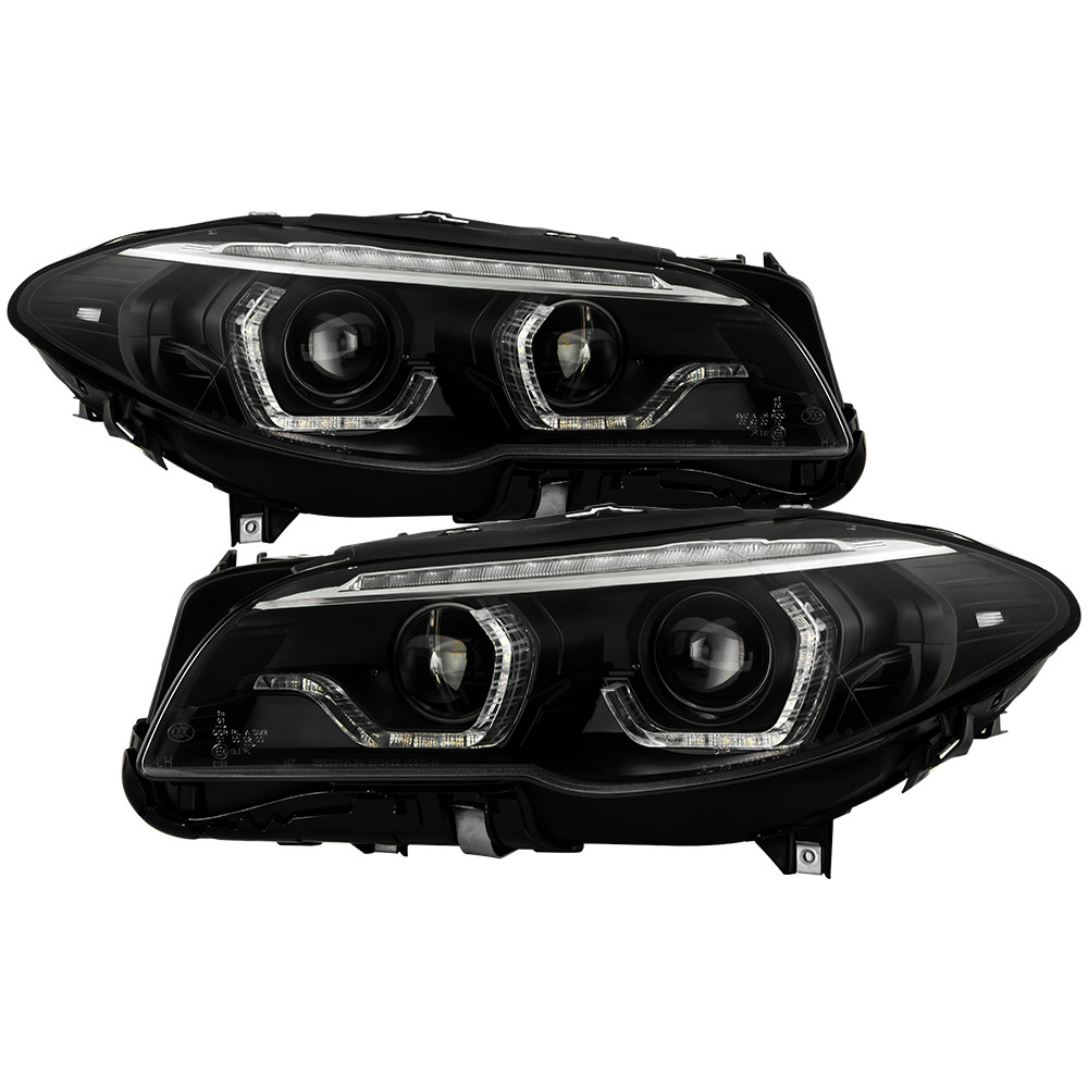 AFS Version Projector Headlights - Sequential LED Turn Signal - Black — primary image
