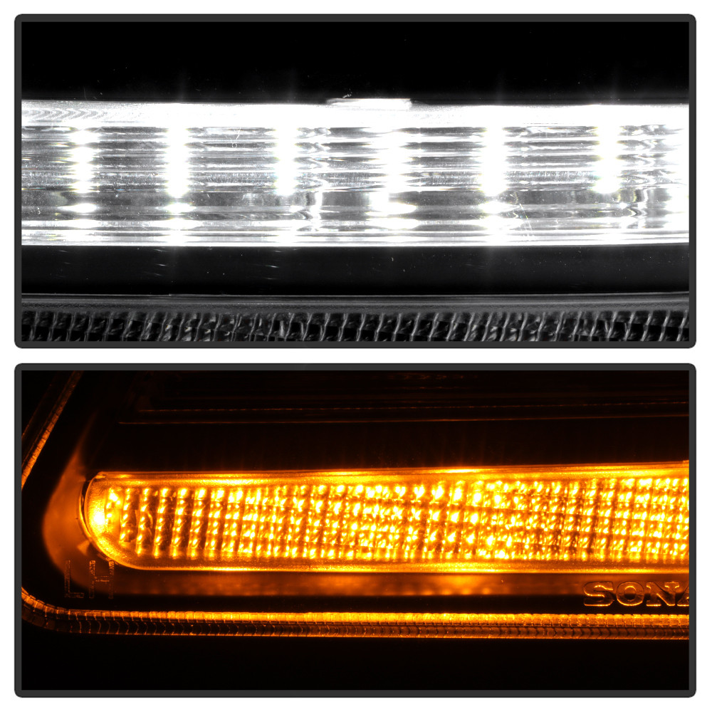 Projector Headlights - Sequential LED Turn Signal Lights - Black (5088581)