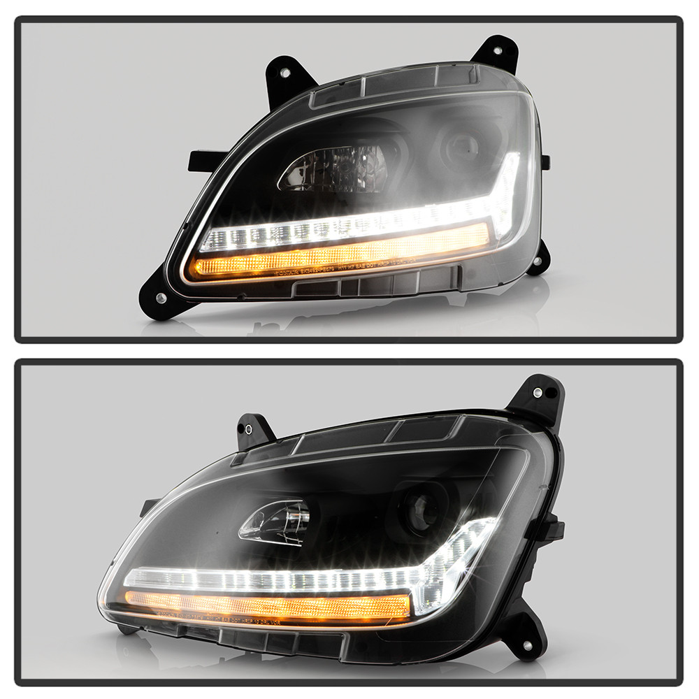Projector Headlights - Sequential LED Turn Signal Lights - Black (5088581)
