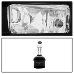 OEM Fog Lights w/ Cover and Switch - Clear — angled view