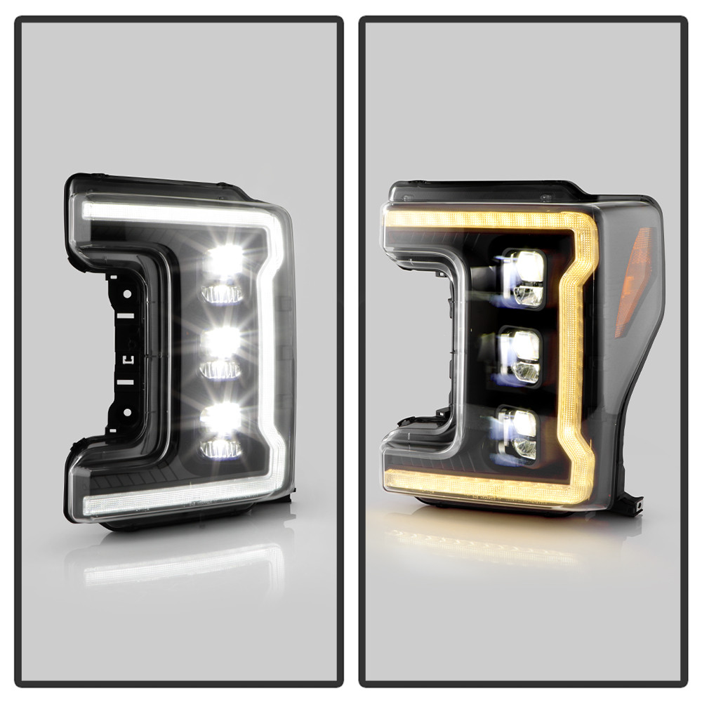 LED Headlights - Sequential Turn Signal - Chrome