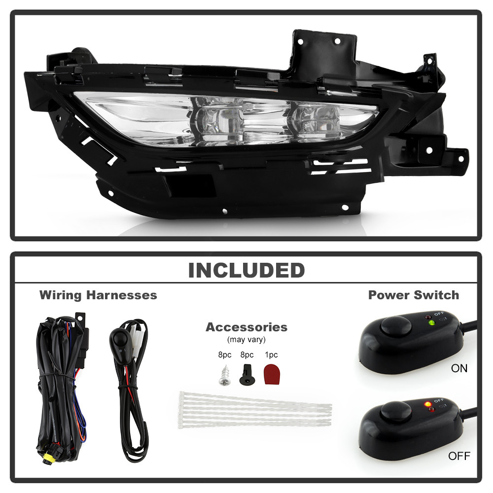 OEM LED Fog Lights w/ Universal Switch - Clear (5086945)