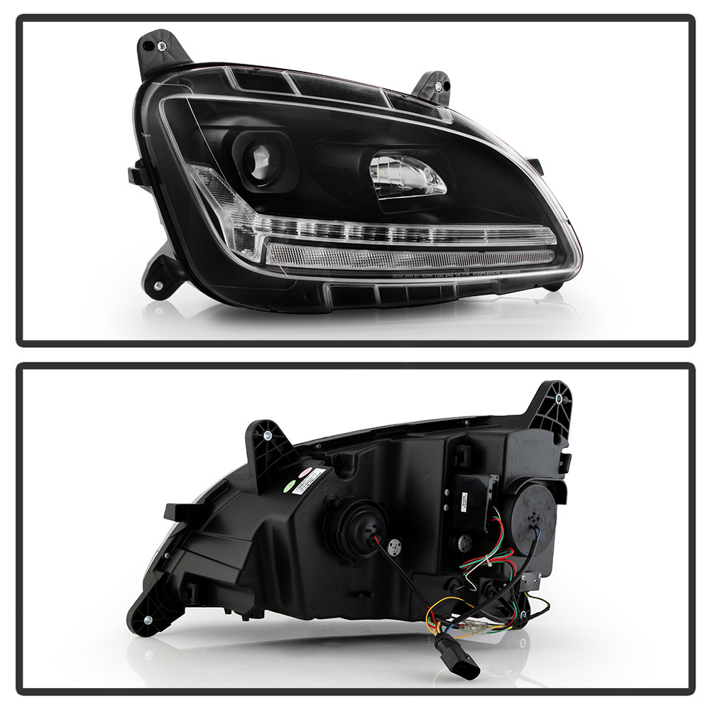 Projector Headlights - Sequential LED Turn Signal Lights - Black (5088598)