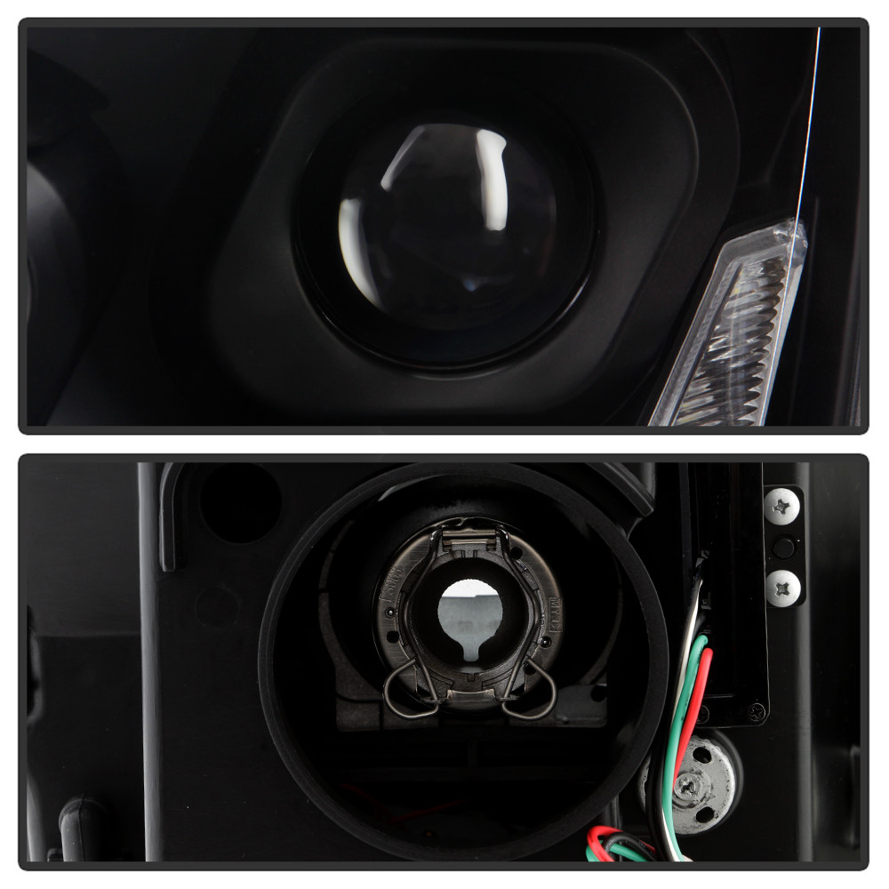Projector Headlights - Sequential LED Turn Signal Lights - Black (5088598)