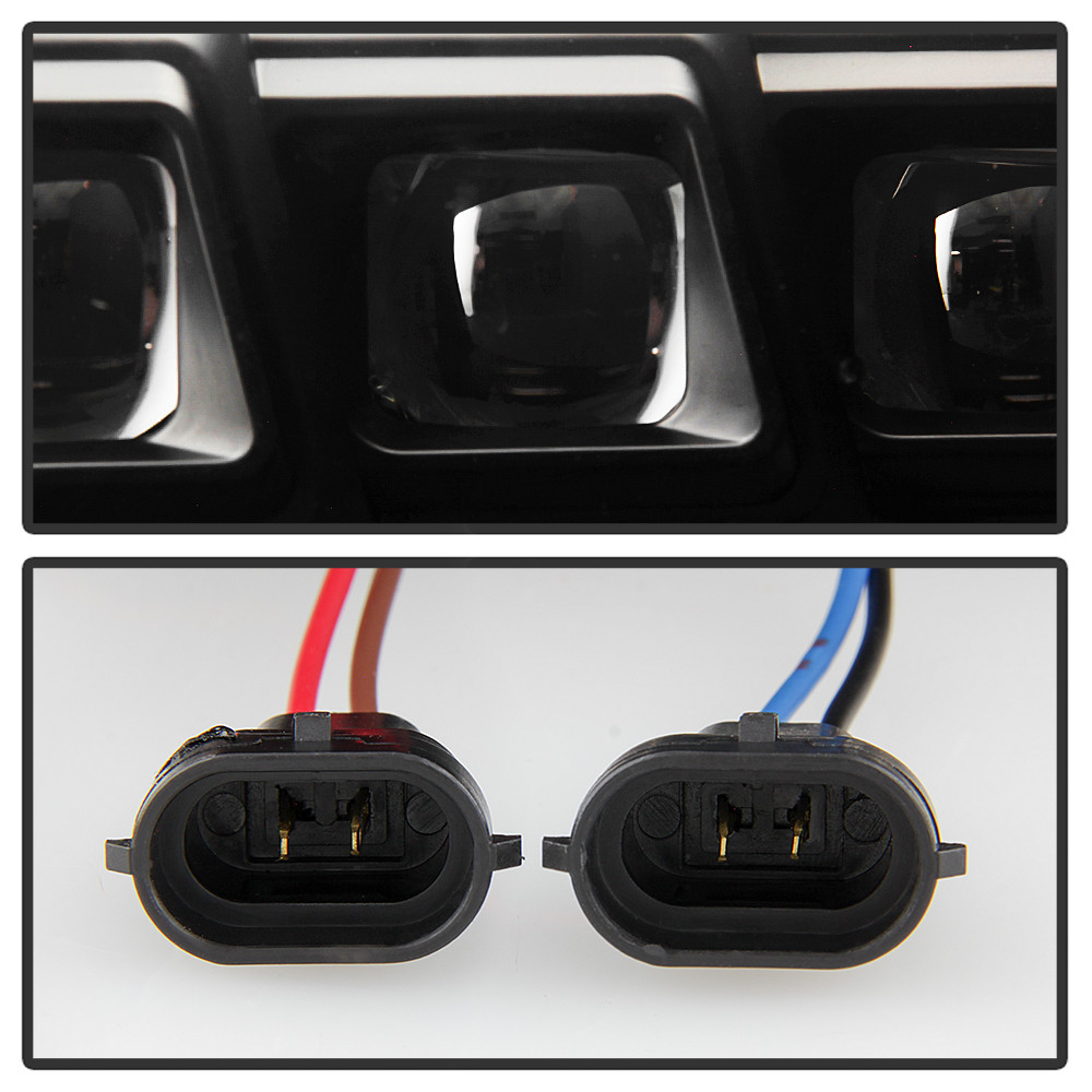Multi-Beam High-Power LED Module Equipped Headlights - Black (5088390)