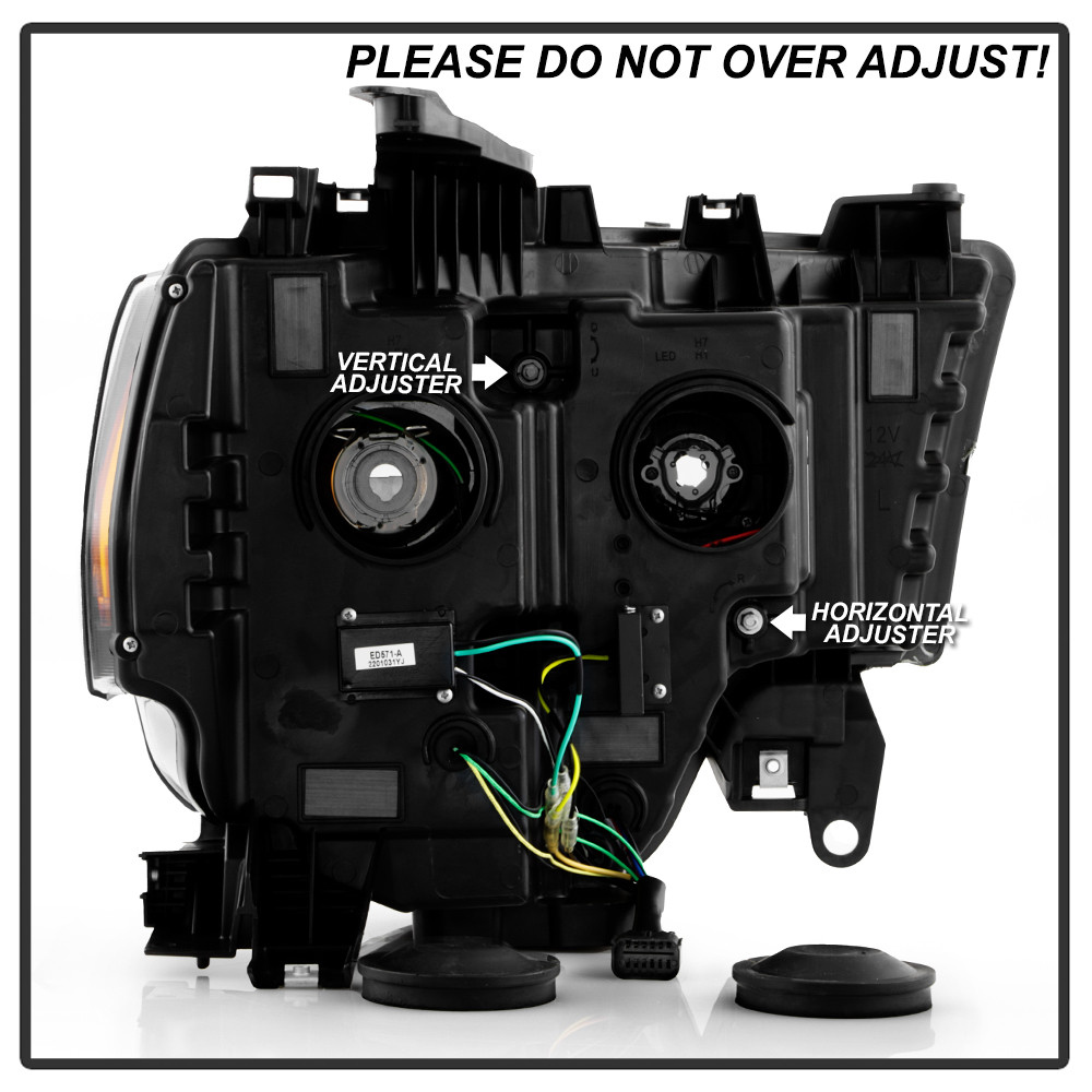 Projector Headlights - Sequential LED Turn Signal Lights - Black (5088611)