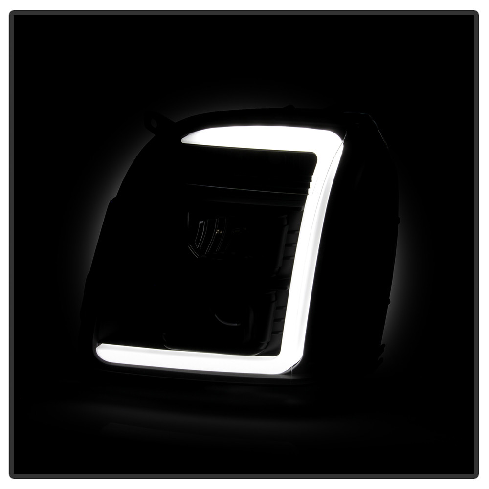 Projector Headlights - Version 2 - LED White Light Bar Parking Light - Black