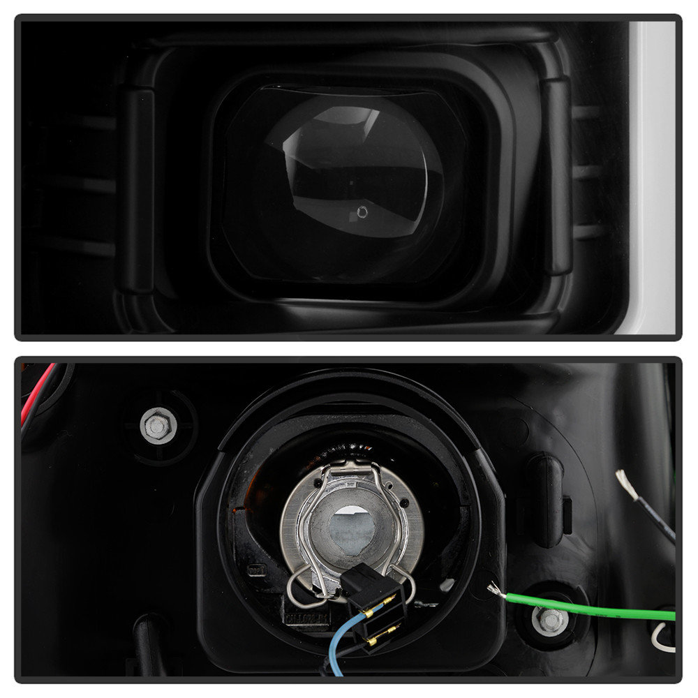 Projector Headlights - Version 2 - LED White Light Bar Parking Light - Black