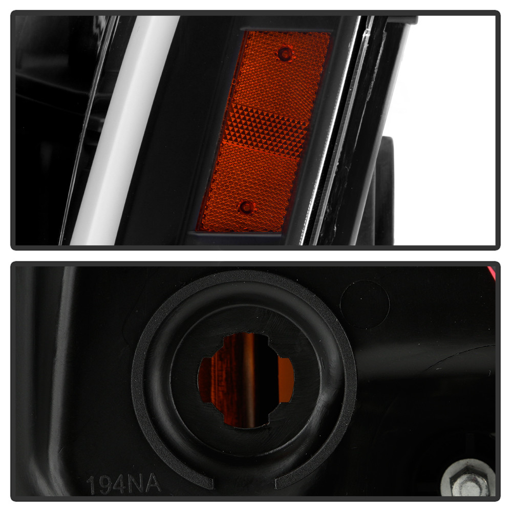 Projector Headlights - Version 2 - LED White Light Bar Parking Light - Black
