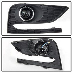 OEM Fog Lights w/ Universal Switch - Clear (9040900) — angled view