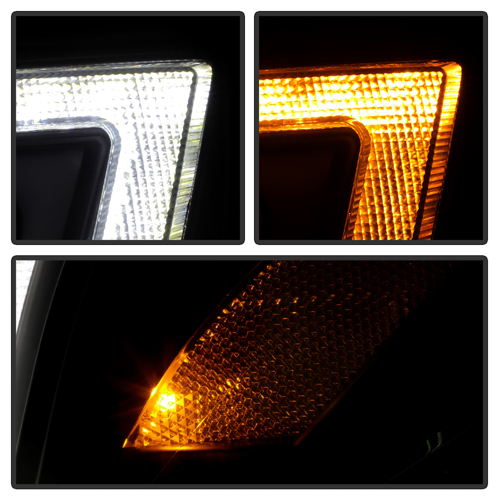 Headlights - Sequential LED Turn Signal - Black