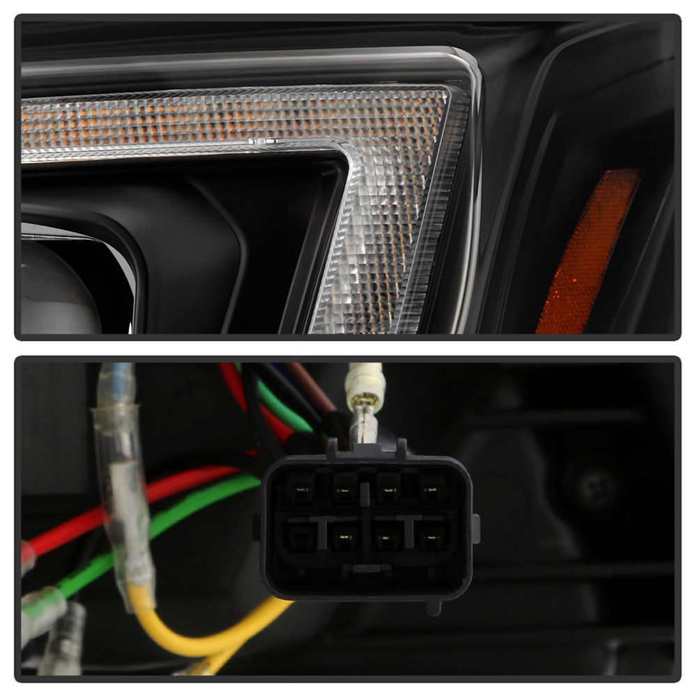 Headlights - Sequential LED Turn Signal - Black