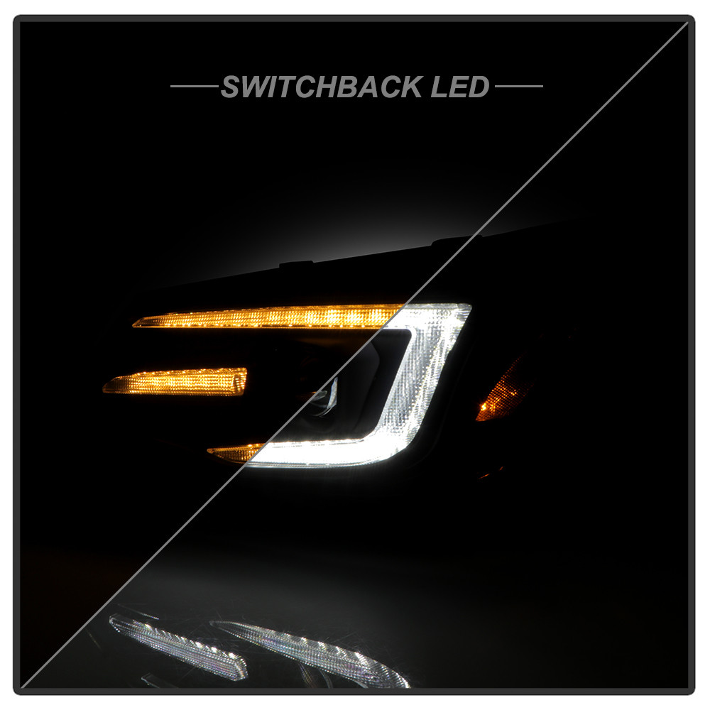 Headlights - Sequential LED Turn Signal - Black