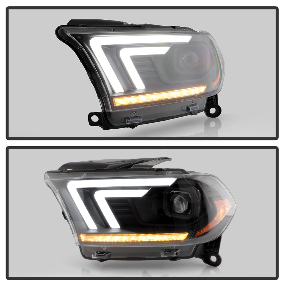 Projector Headlights - Sequential LED Turn Signal - Black (5088284)