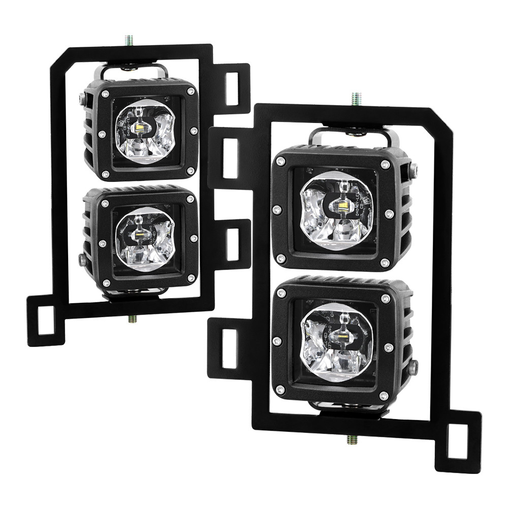 LED Fog Lights w/ Bracket and Universal Switch - Clear — primary image
