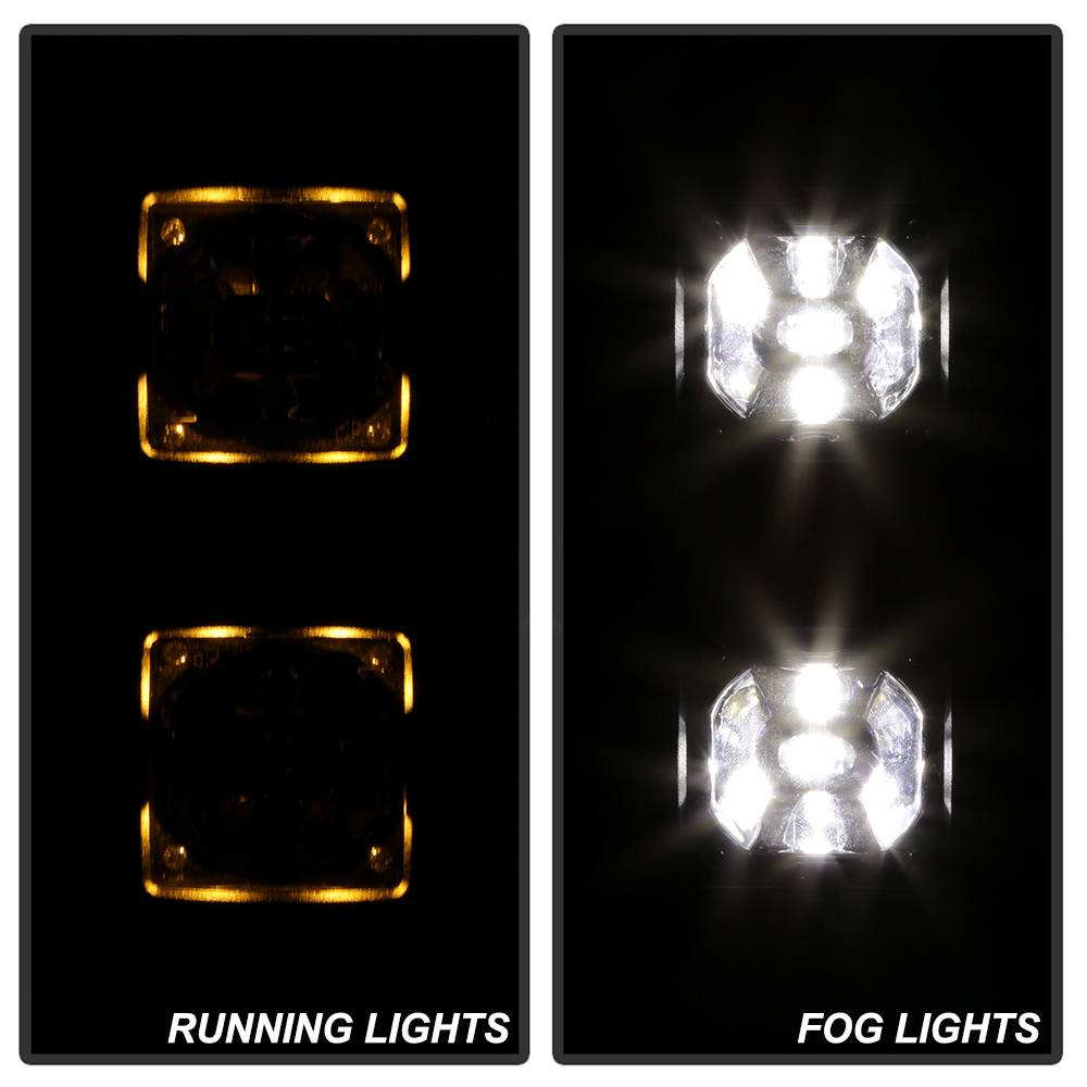 LED Fog Lights w/ Bracket and Universal Switch - Clear