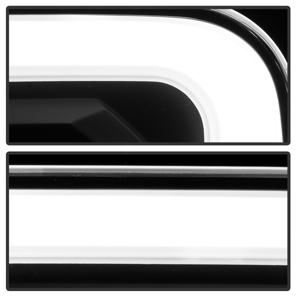 Crystal Headlight Set w/ Light Bar - Black