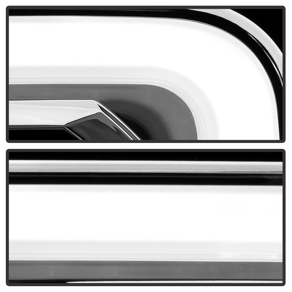 Crystal Headlight Set w/ Light Bar - Chrome