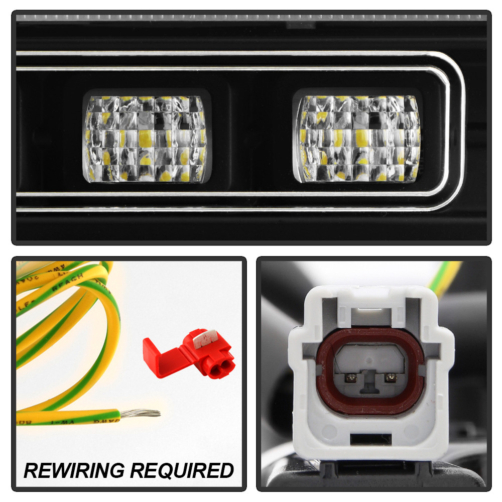 LED Rear Bumper Light w/ Fog Light - Black