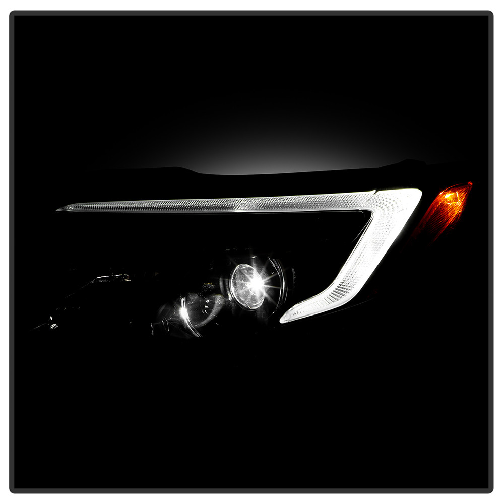 Halogen High Beam w/ LED Low Beam & DRL Headlight - OE Left - Black