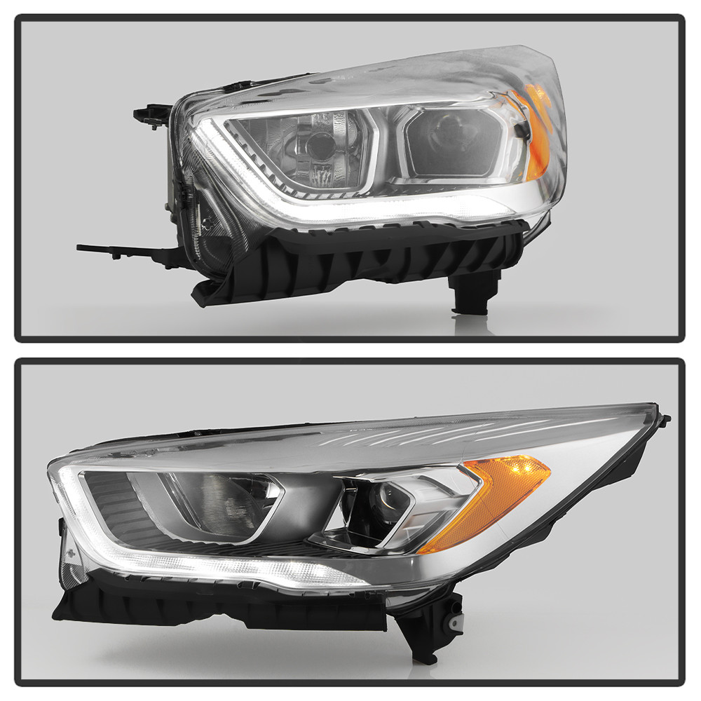 DRL Chrome Bezel Headlight - OE Left