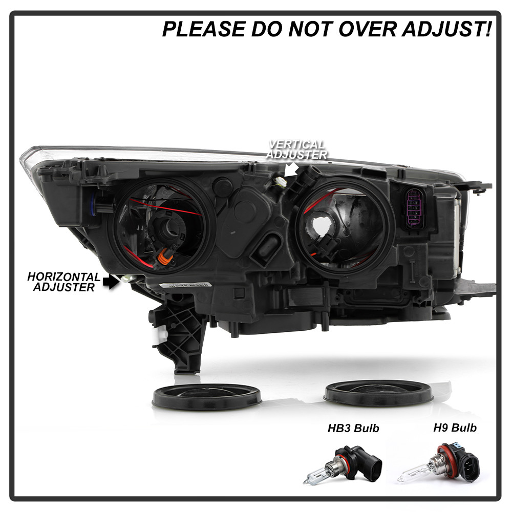 DRL Chrome Bezel Headlight - OE Left