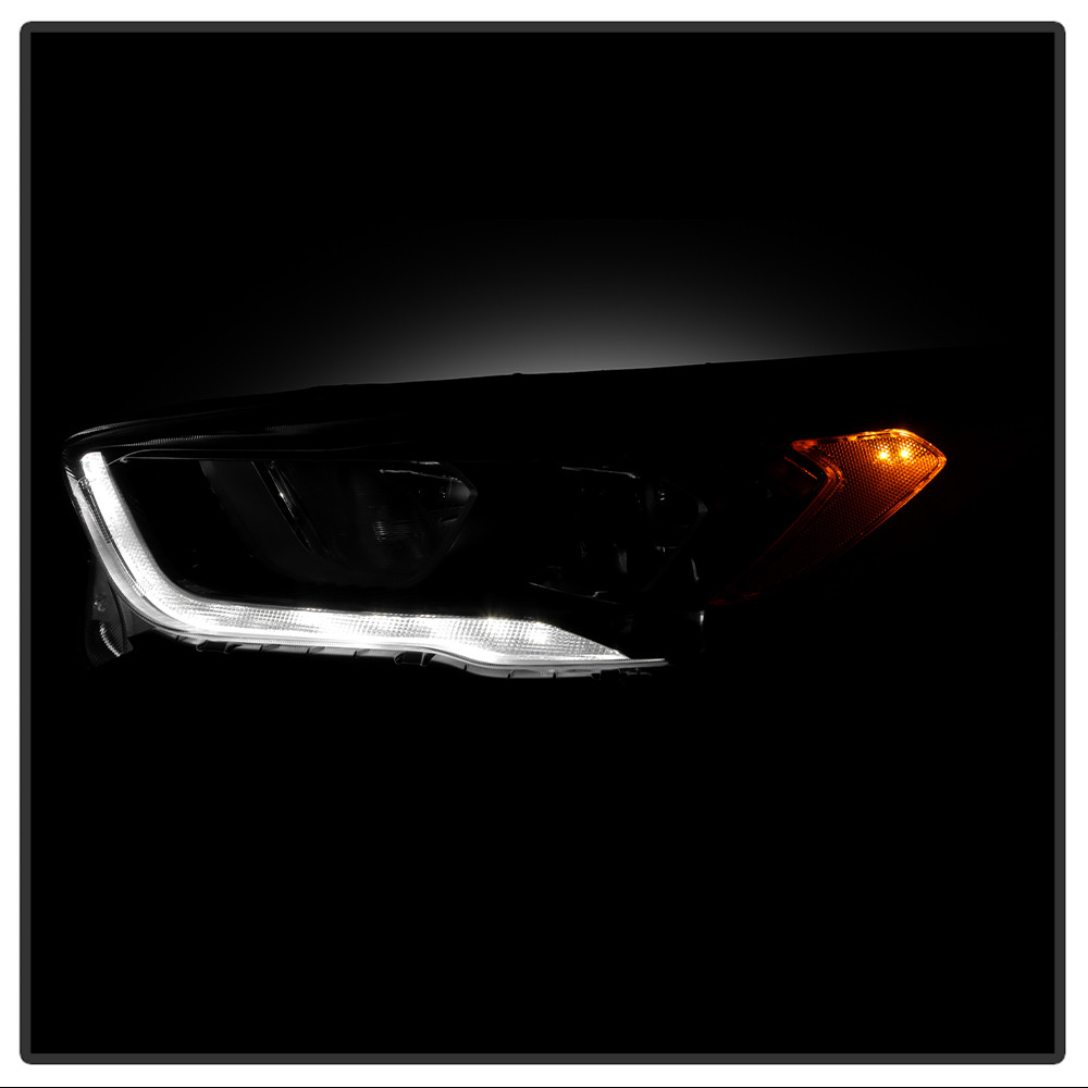 DRL Chrome Bezel Headlight - OE Left
