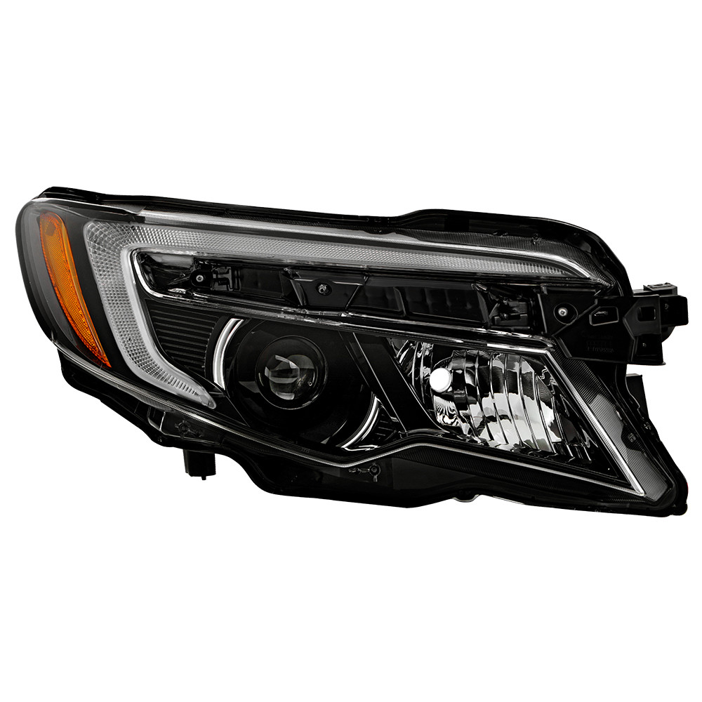 Halogen High Beam w/ LED Low Beam & DRL Headlight - OE Right - Black — primary image