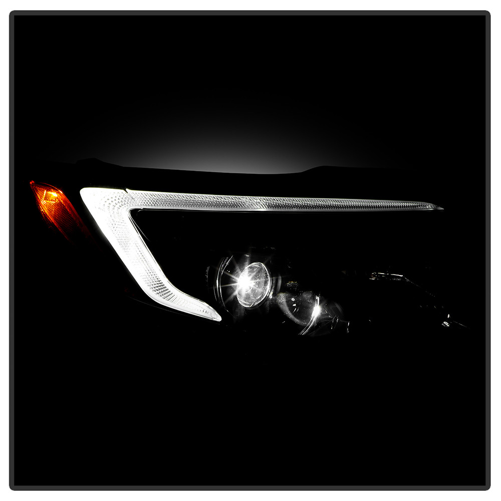Halogen High Beam w/ LED Low Beam & DRL Headlight - OE Right - Black