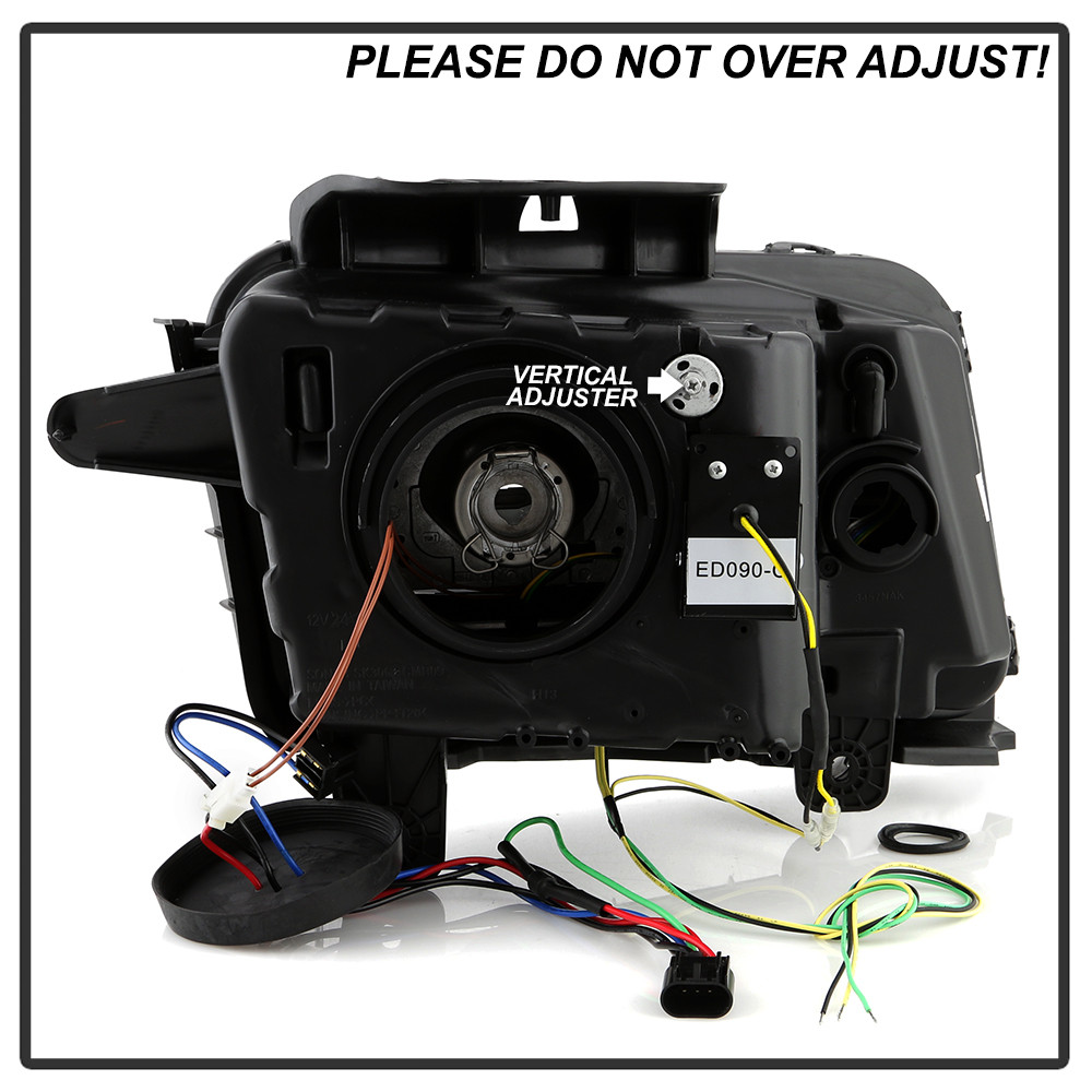 Projector Headlights - Sequential LED Switchback Turn Signal Lights - Black