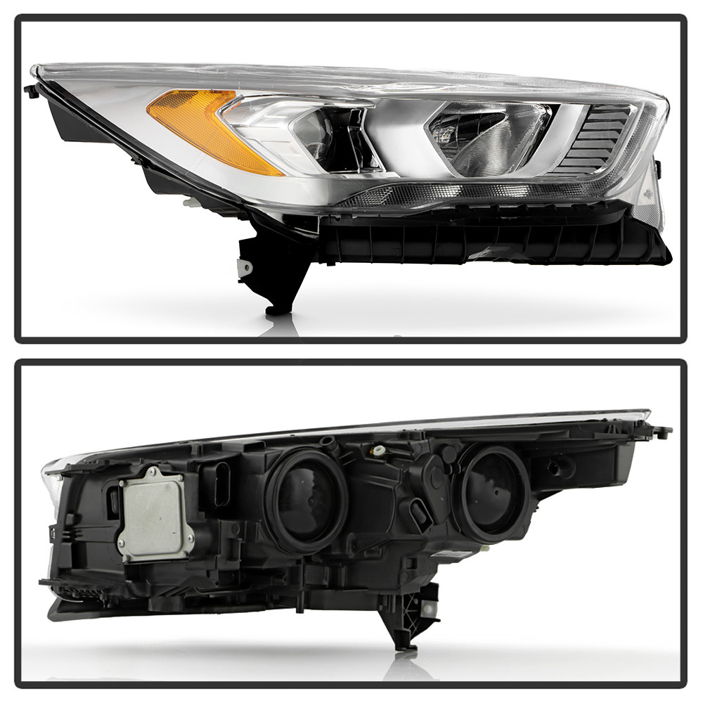 DRL Chrome Bezel Headlight - OE Right