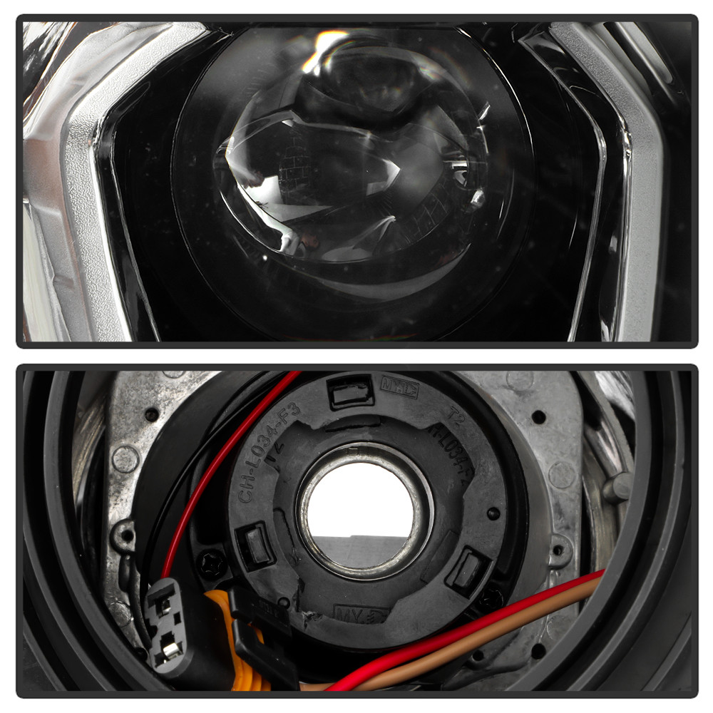 DRL Chrome Bezel Headlight - OE Right