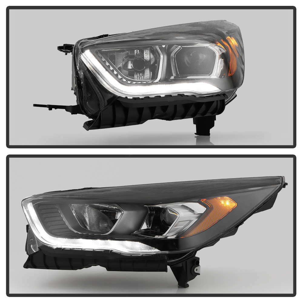 DRL Black Bezel Headlight - OE Black Left