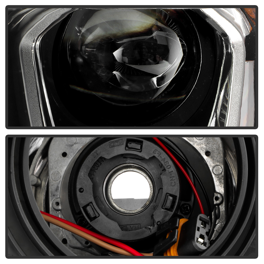 DRL Black Bezel Headlight - OE Black Left