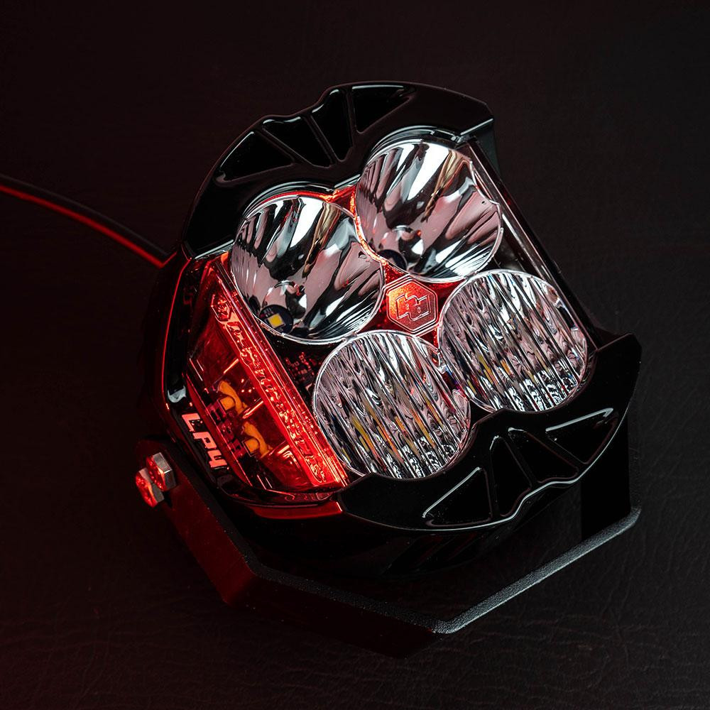 LP4 Pro LED Auxiliary Light Pod Pair (Light Pattern: Driving/Combo; Color: Clear; Backlight: Red) — application image