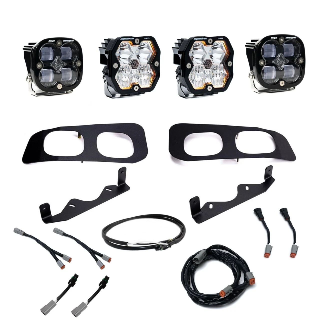 Squadron 2.0 Pro/Squadron SAE Dual Fog Pocket Light Kit - Ford 2023-26 F-250/350 Super Duty (Multi Pattern; Clear; Upfitter) — primary image