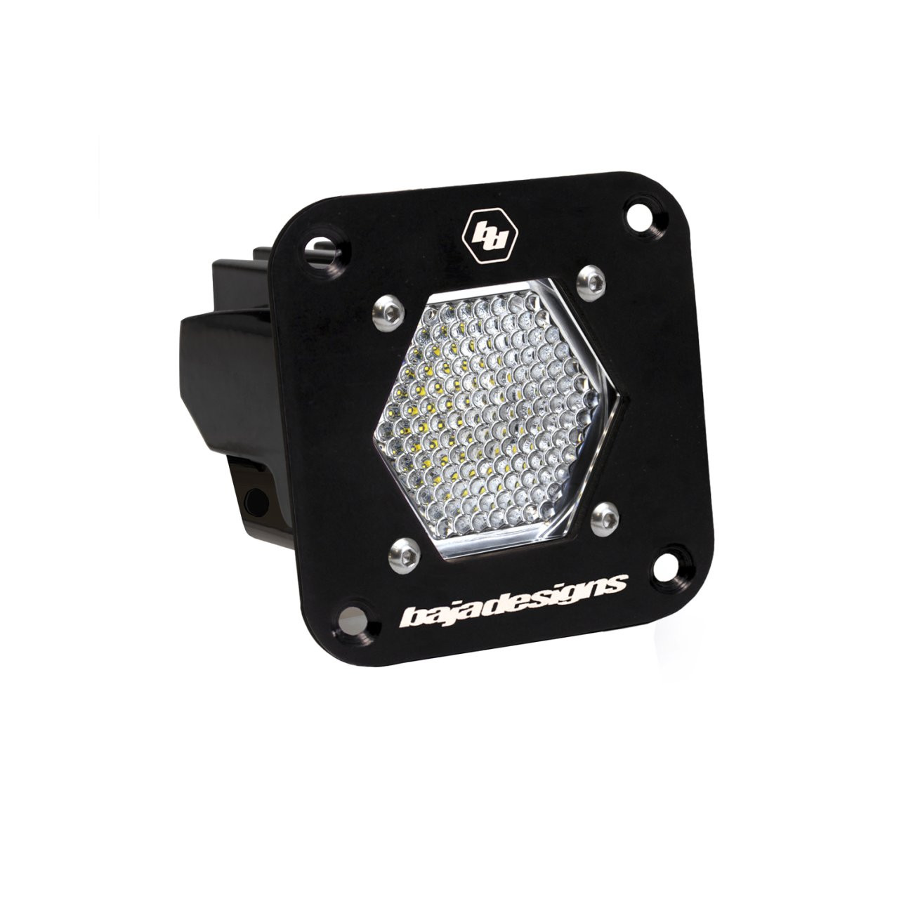 S1 Black Flush Mount LED Light Pod (Work/Scene; Clear) — primary image