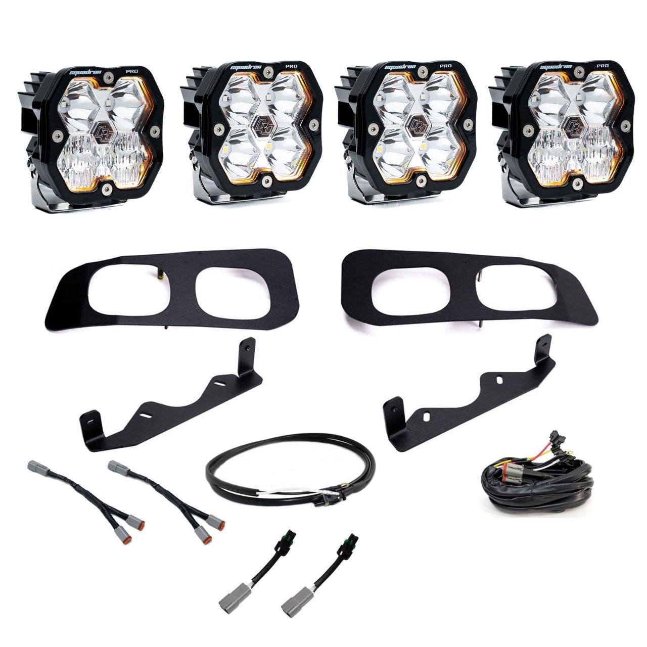 Squadron 2.0 Pro Dual Fog Pocket Light Kit - Ford 2023-26 F-250/350 Super Duty (Multi Pattern; Clear; Upfitter) — primary image