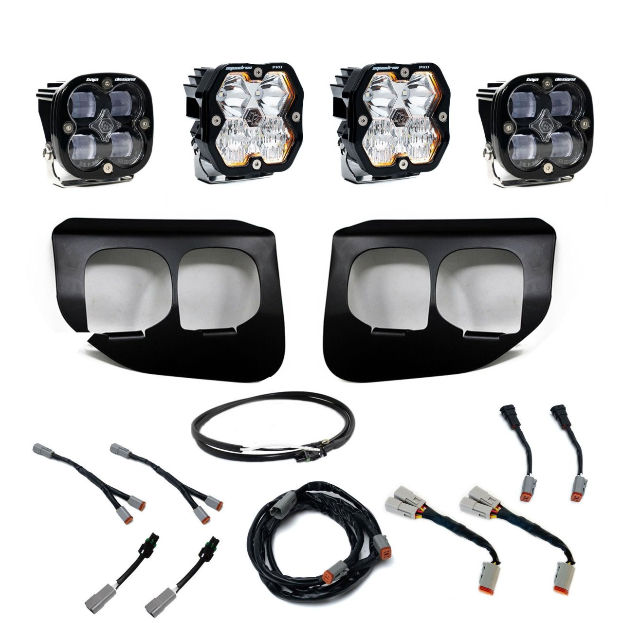 Squadron 2.0 Pro/Squadron SAE Dual Fog Pocket Light Kit - Ford 2020-22 F-250/350 Super Duty (Spot; Clear; Upfitter) — application image