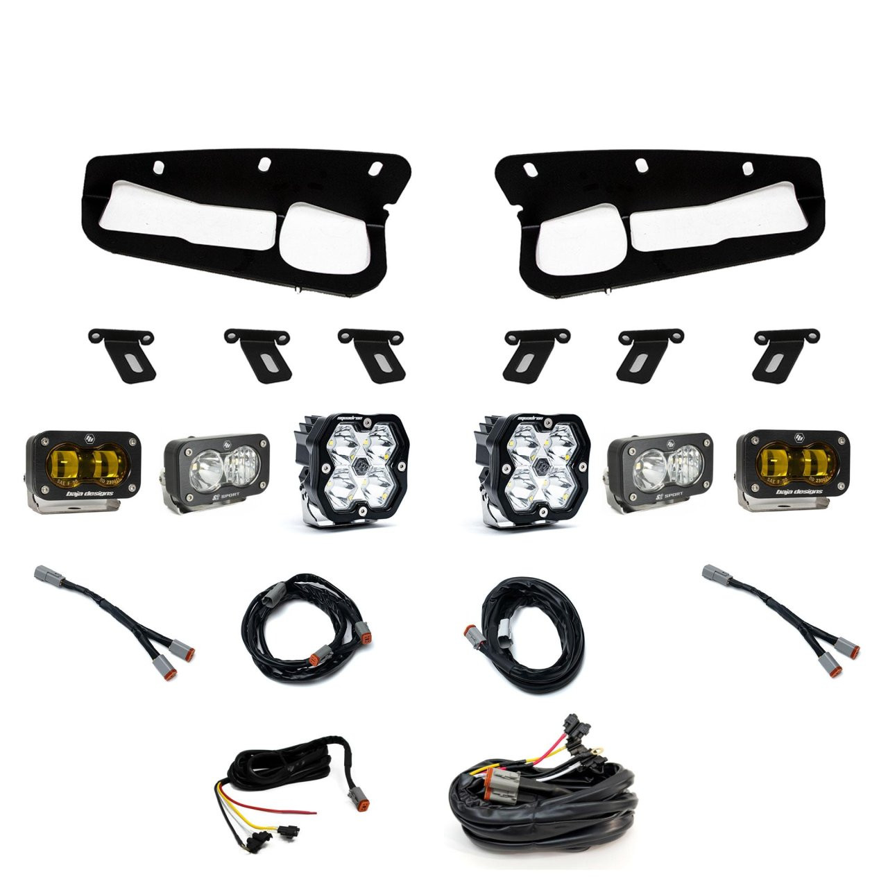 Squadron 2.0 Sport/S2 Sport/S2 SAE "Sportman" Fog Pocket Light Kit - Ford 2021-26 Bronco; 2022-24 Bronco Raptor; Note: w/ Steel Bumper (Multi Pattern/SAE Fog; Baja Amber; Upfitter) — primary image
