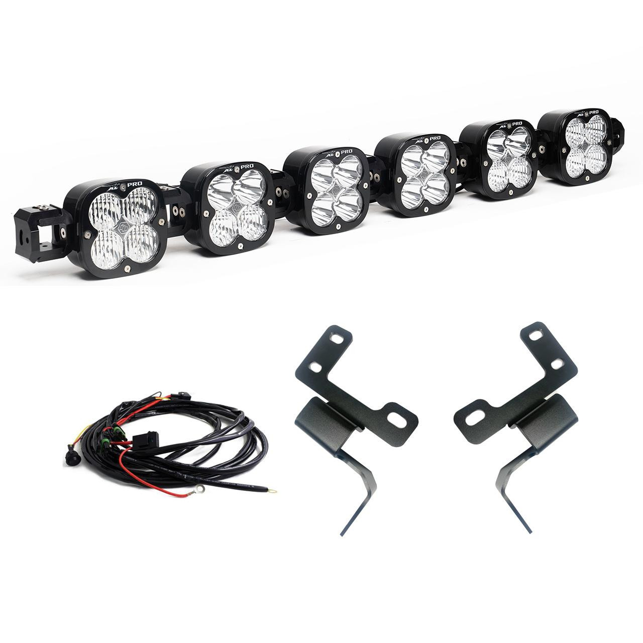 XL Pro Linkable Sport Bumper Light Kit - '21-26 Bronco; w/ OE Plastic Bumper (Multi-Pattern; Clear; Upfitter Wiring) — application image