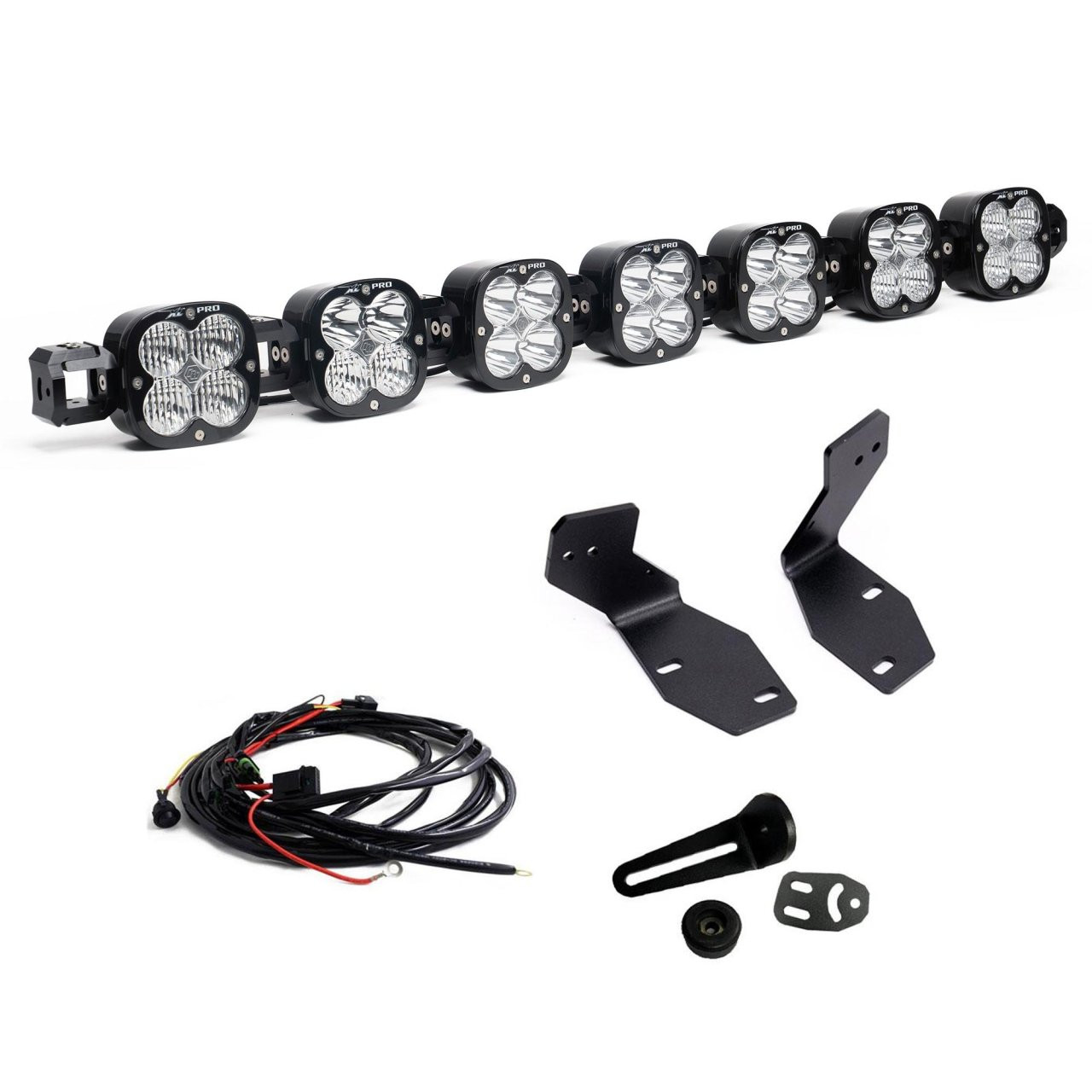 7XL Pro Linkable Bumper Light Kit - 2023-26 Ford F-250/350 Super Duty (Light Pattern: Multi-Pattern; Color: Clear; Wiring Type: Toggle) — primary image