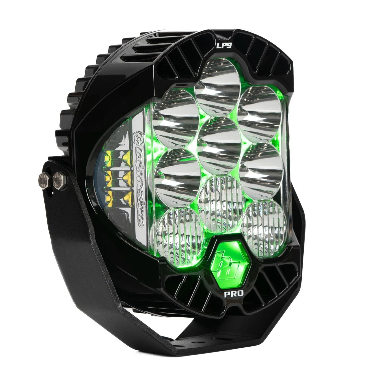 LP9 Pro LED Auxiliary Light Pod (Light Pattern: Driving/Combo; Color: Clear; Backlight: Green) — primary image