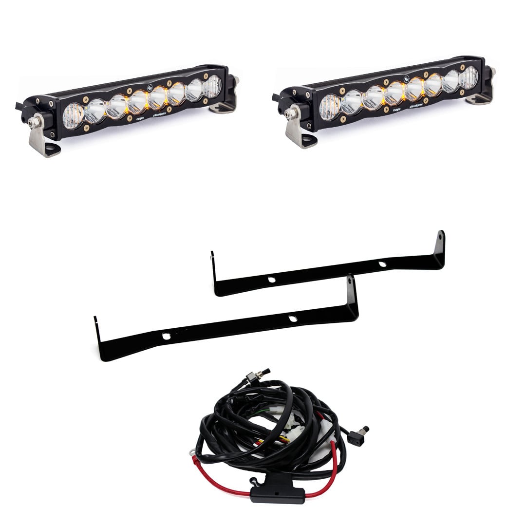 S8 Dual 10 Inch Grille Upper Kit - '14-18 4Runner (Driving/Combo; Clear) — primary image
