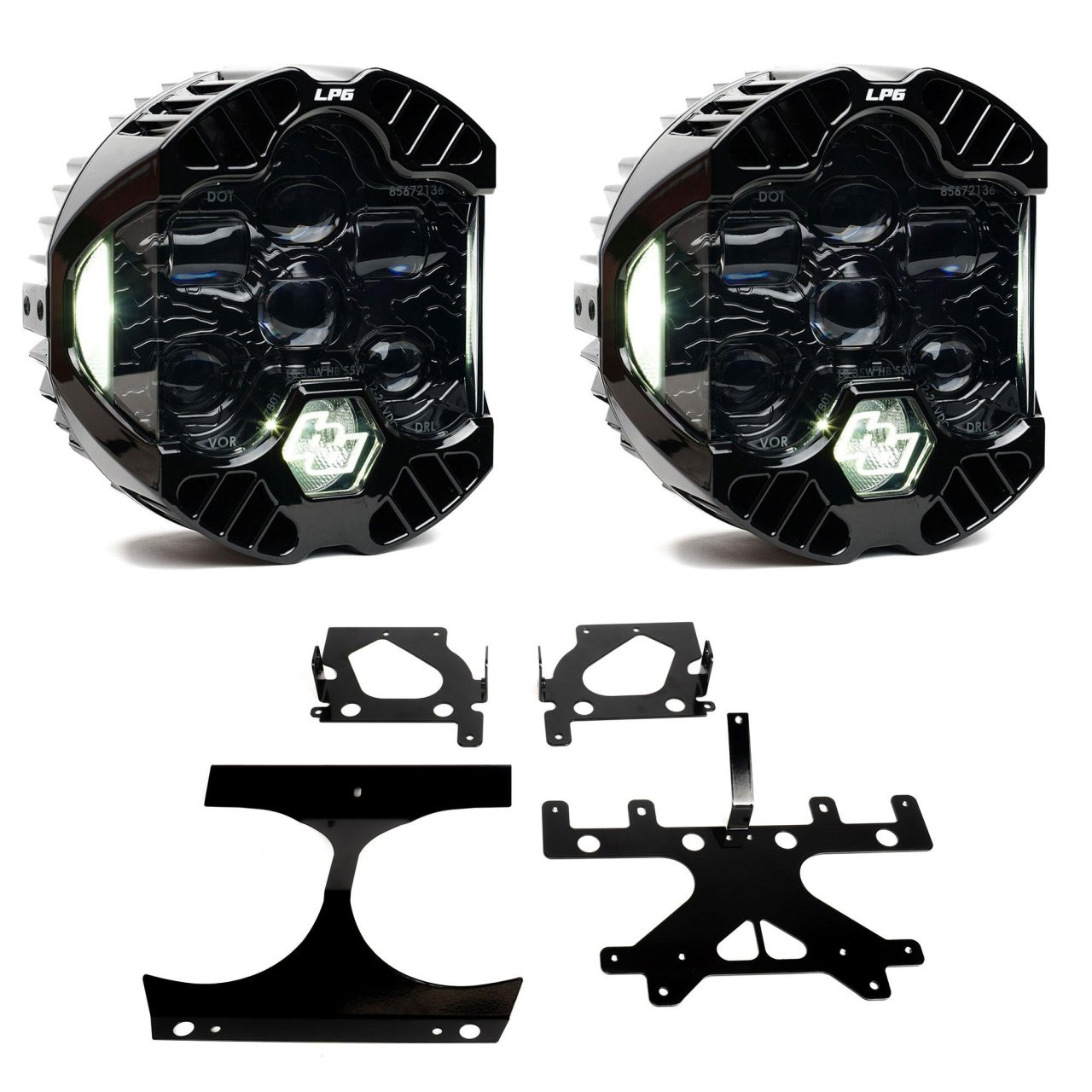 DOT LP6 LED Headlight Kit - 2015-2024 Harley Davidson Road Glide (White) — primary image