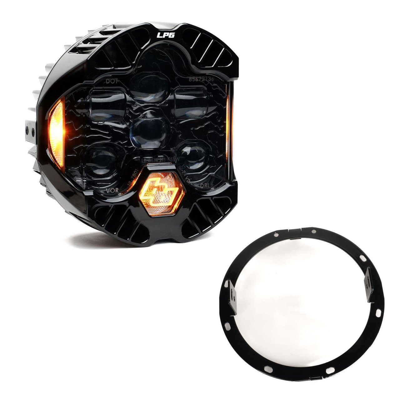 DOT LP6 LED Headlight Kit - 2014-2023 Harley Davidson Street Glide (Amber) — application image