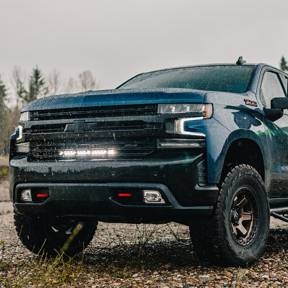 S8 20 Inch Grille Kit - '19-21 Silverado 1500; Exc. LTZ Models (Driving/Combo; Clear) — application image