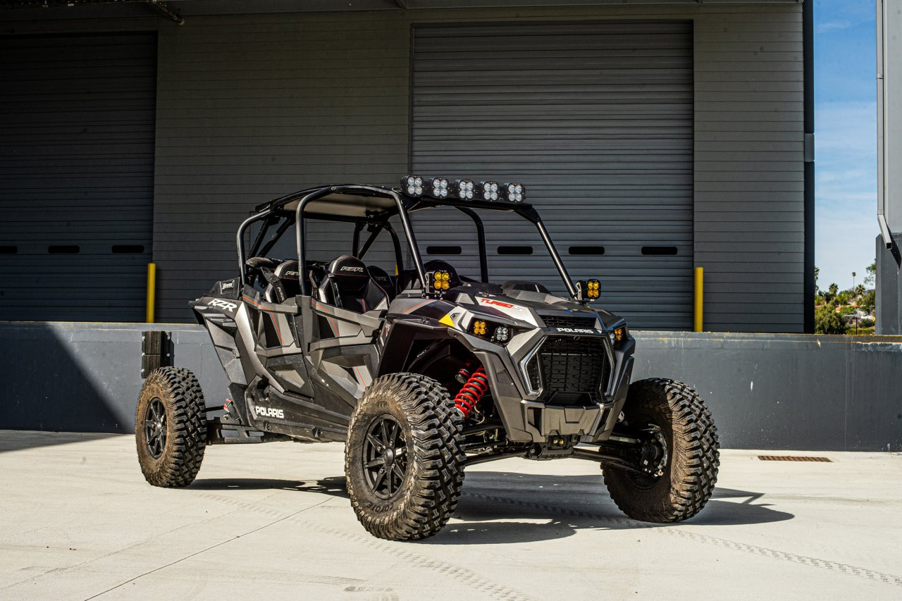 XL Sport Linkable Sport Roof Mount Kit - '18-21 RZR Turbo S (Multi-Pattern, Clear) — installed view
