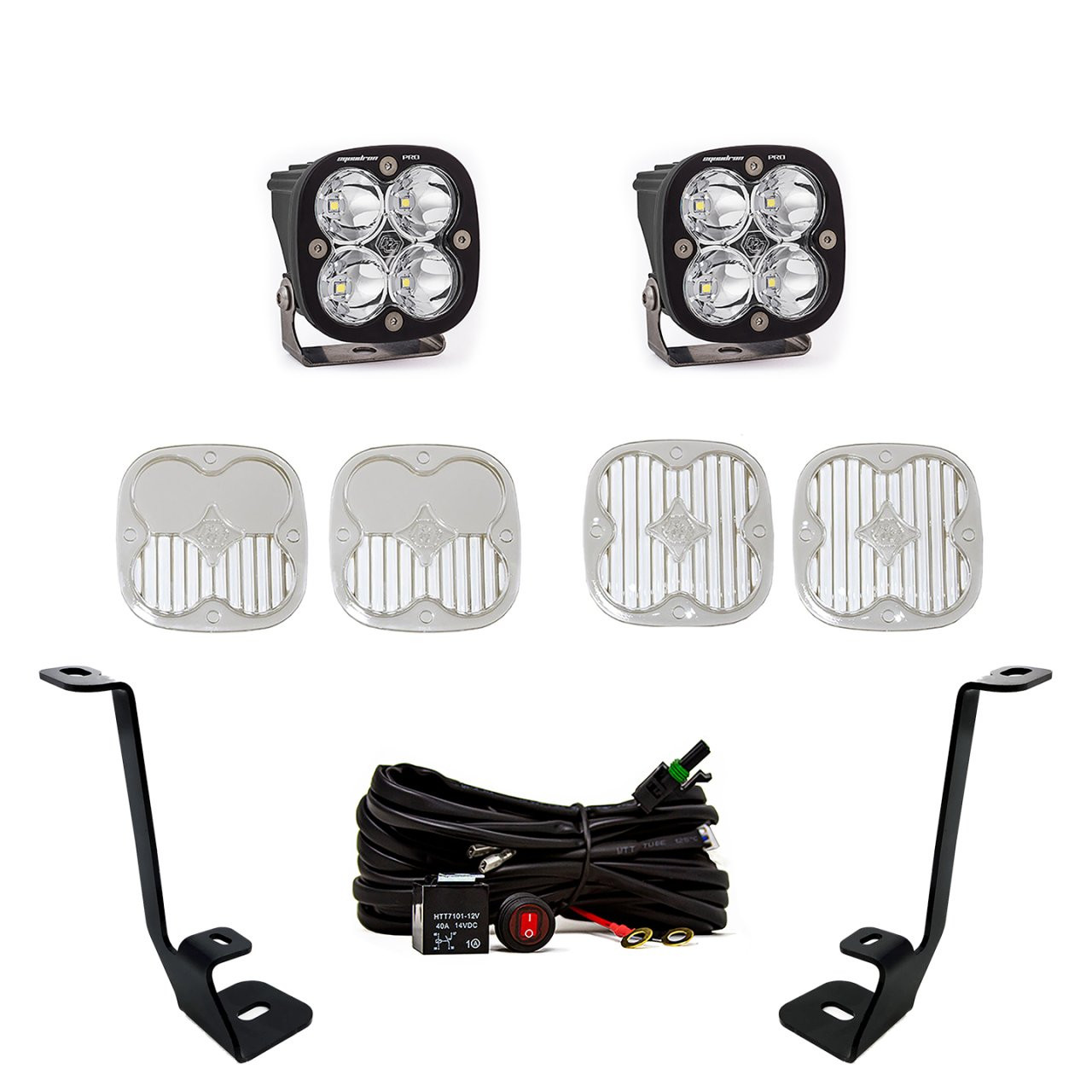 Squadron Pro A-Pillar Kit - '21-23 F-150 (Spot; Clear; Toggle Wiring) — primary image